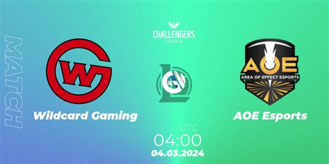 Wildcard Gaming VS AOE Esports LoL Betting Tips Stream LiveScore