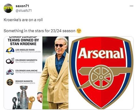 Arsenal Fans Vent Trophy Frustrations After Stan Kroenke S Denver