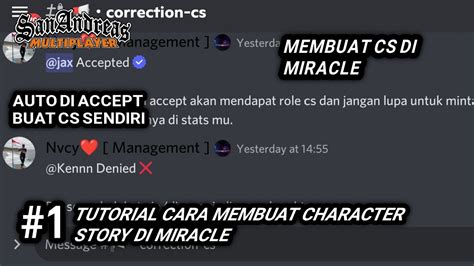 Tutorial Cara Membuat Character Story Di Miracle Gta Samp Roleplay