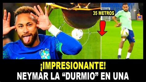 BRUTAL Neymar bate récord al controlar balón lanzado por dron desde