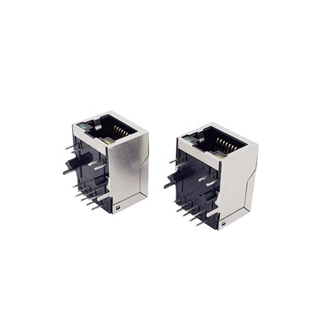 Right Pcb Mount Led Transformer Rj45 Modular Jack