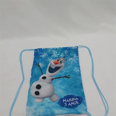 Mochilinha Sacolinha Personalizada Frozen Elo