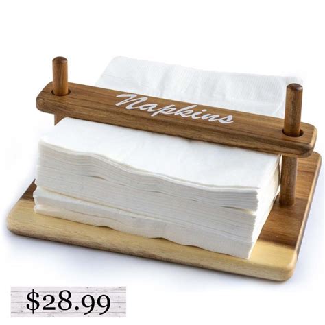 Nourishome Farmhouse Napkin Holder For Table Kitchen Napkins Holders