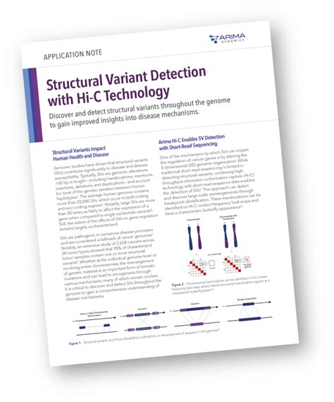 New Products Structural Variant Detection With Arima Hi C Technology