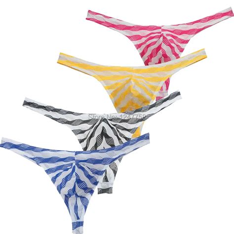 Pcs Lot Sexy Men S G Strings Malet Back Grille Cloth Bikini Thongs