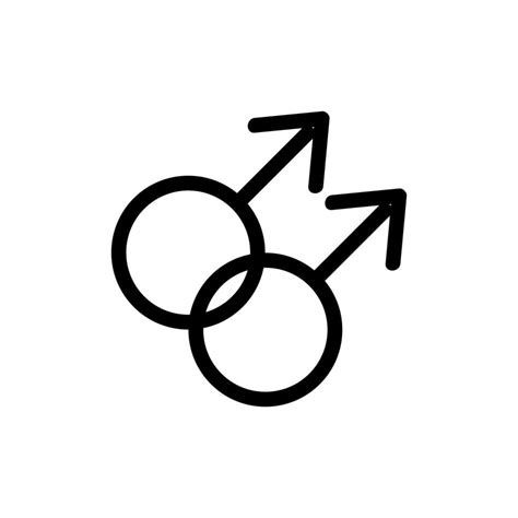 Same Sex Marriage Icon Vector Isolated Contour Symbol Illustration