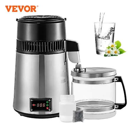 VEVOR 4L Water Distiller Purifier Filter Dispenser Drinking Bottle