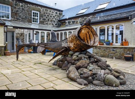 Basking Shark sculture, Art in Nature Sculpture Trail, Calgary Bay, Isle of Mull, Hebrides ...