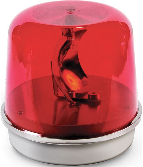 EDWARDS SIGNALING Red 100W Halogen Rotating Warning Light 16G532