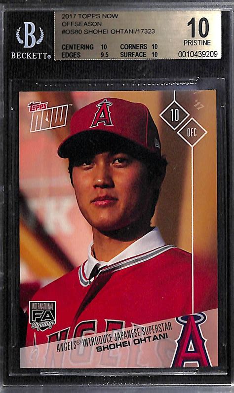 Lot Detail Shohei Ohtani Topps Now Rookie Card Graded Rare Bgs