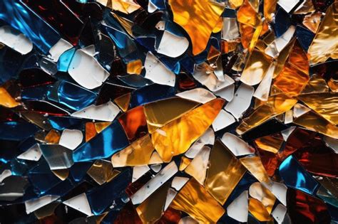 Premium Ai Image A Close Up Of A Pile Of Broken Glass With The Word Glass On It