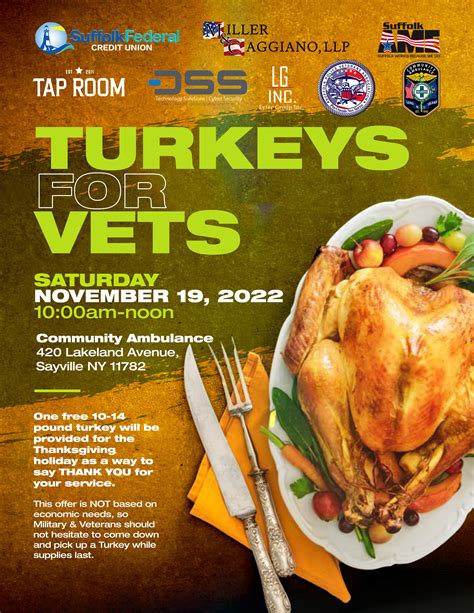 Nov 19 Free Turkeys For Vets Military And Veterans Families For