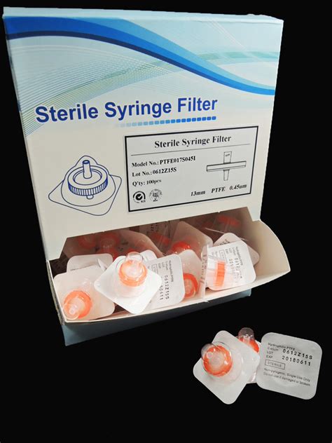 13mm Sterile Syringe Filter PVDF PTFE Nylon MCE CA PES RC GF Finetech