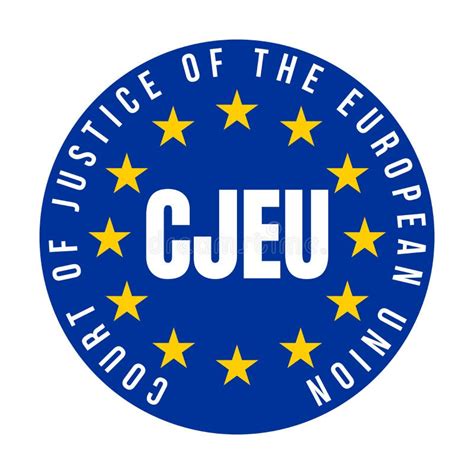 Hof Van Justitie Van De Europese Unie Symbool Stock Illustratie