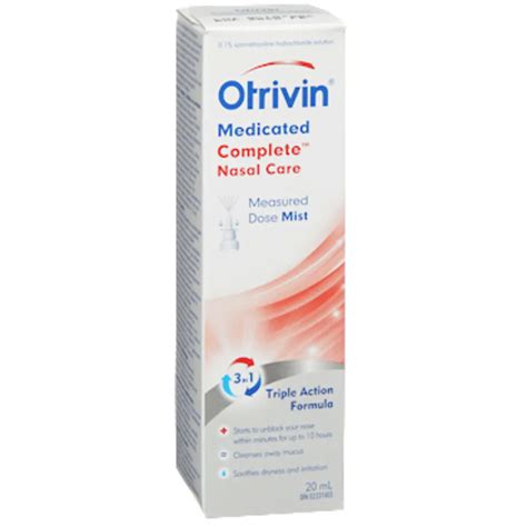 Otrivin Medicated Saline Nasal Care Decongestant Spray Measured Dose