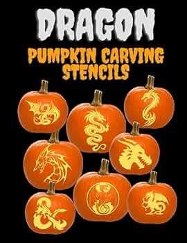 Printable Dragon Pumpkin Carving Stensils