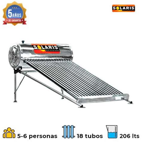 Calentador Solar Fenix Tubos Baja Presi N Litros Ledsbesolar