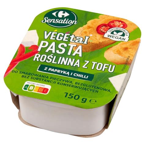 Carrefour Sensation Vegetal Pasta roślinna z tofu z papryką i chilli