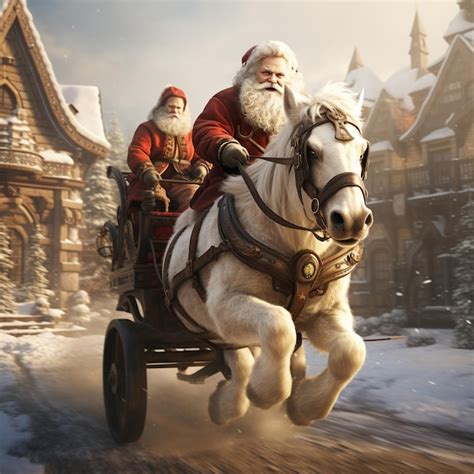 Premium AI Image Beautiful Full Body Illustration Of Santa Claus In