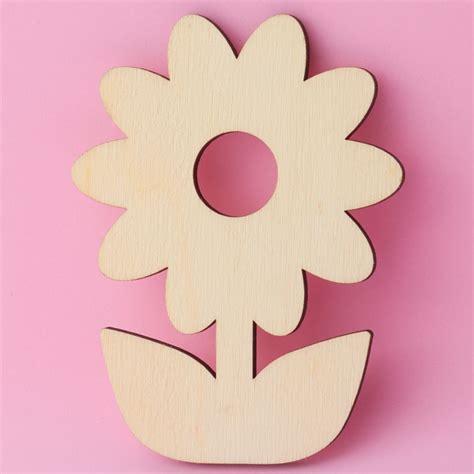 Unfinished Wood Tulip Flower Cutout Wood Cutouts Wood Crafts