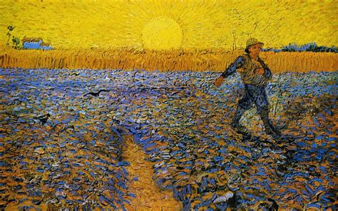 X X Vincent Van Gogh Sower Painting Sun Classic Art