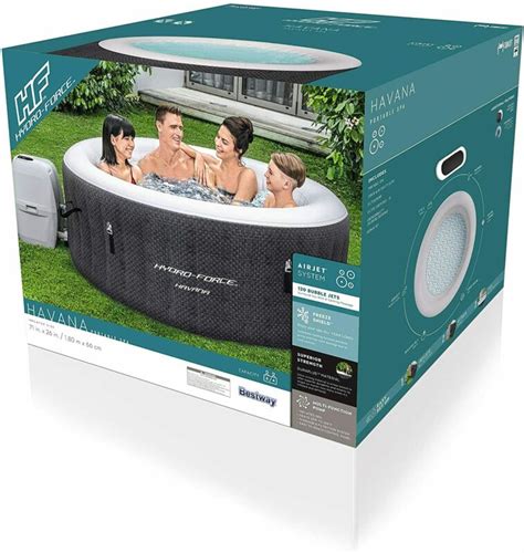 Hydro Force Havana Inflatable Hot Tub Spa 2 4 Person 120 Jets Free Shipping For Sale From