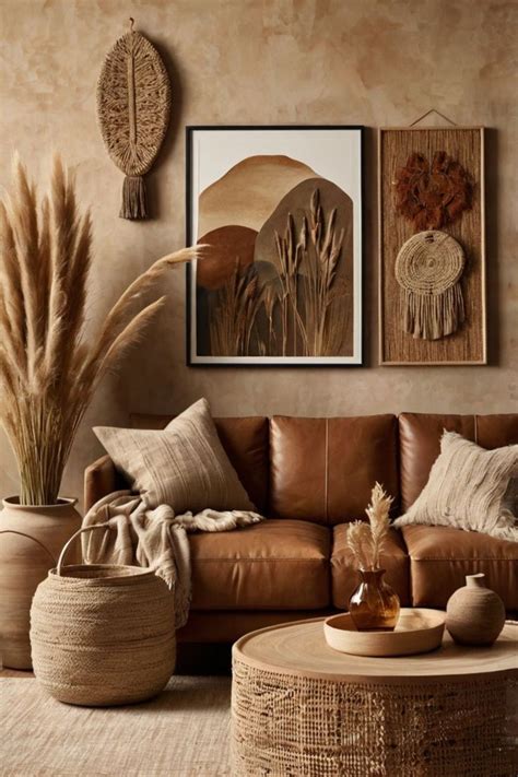 Earth Tone Wall Art For Modern Living Rooms Living Room Design Boho