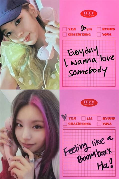 Crazy In Love Yeji Lia Back And Front Crazy Love Photo Cards Feelings