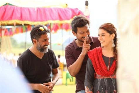 Udhayanidhi Stalin, Hansika Motwani's 'Manithan' Working Stills ...