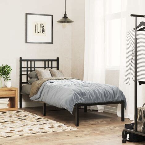 Metal Headboard Black 80cm VidaXL