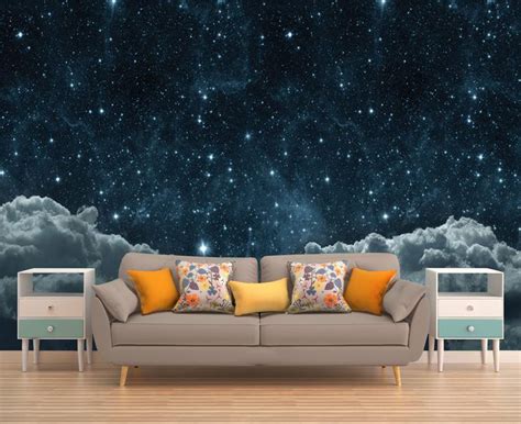 Space Wall Mural Outer Space Wall Mural Galaxy Wallpaper Stars Deep