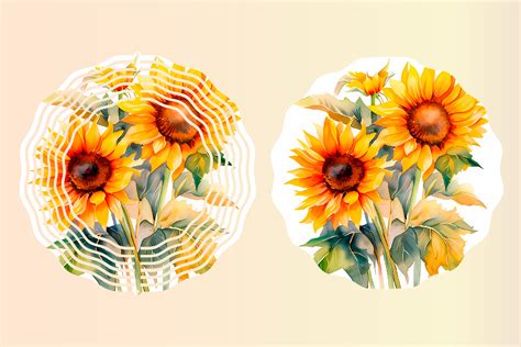 Sunflower Wind Spinner. 3D Sunflower Wind Spinner Design By IrinaShishkova | TheHungryJPEG