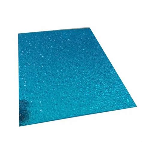 Mm Blue Embossed Polycarbonate Sheet Water Proof Color Coated At