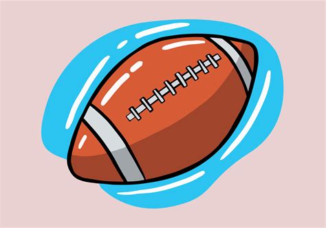 Hand drawn american football ball. Vector american football ball design ...