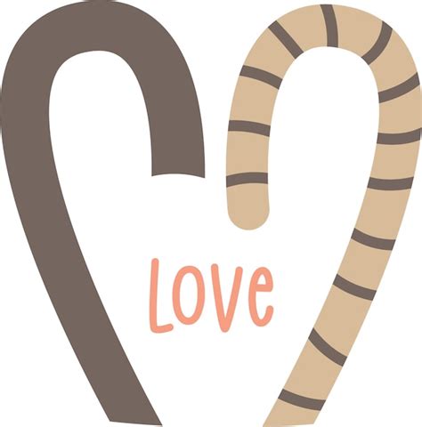 Premium Vector Cats Tails Heart Shape