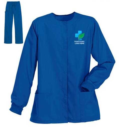 Womens Full Sleeves Jacket Scrub Suit Medical Scrubs