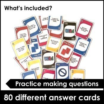 Asking Questions Card Game Forming Wh Questions From Answers Tpt