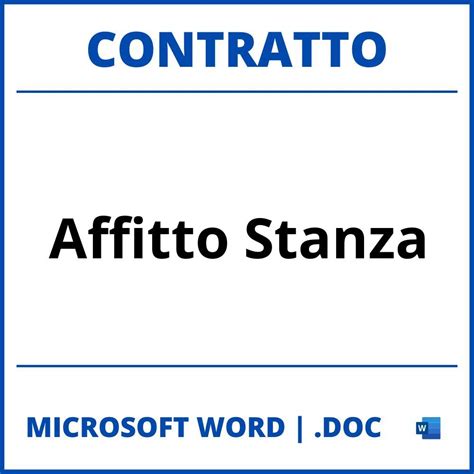 Fac Simile Contratto Di Comodato Stanza