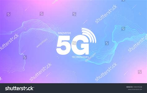 Vektor Stok 5g Wireless Internet Connection Network Background Tanpa