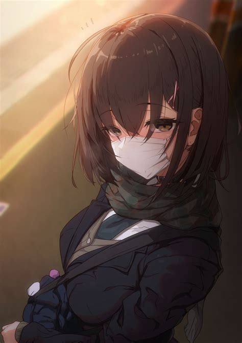 Safebooru 1girl Absurdres Aya Shobon Bag Bangs Black Choker Black Jacket Breasts Brown Eyes