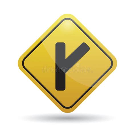 Intersection Ahead Warning Sign. Vector Illustration Decorative Design ...