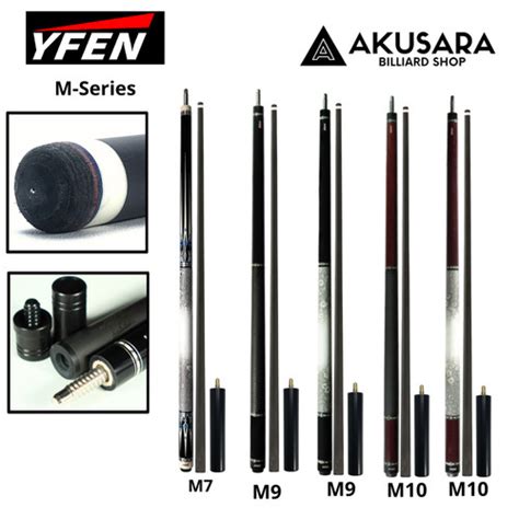 Jual Yfen M Series Leather Wrap Carbon Stick Play Billiard Free