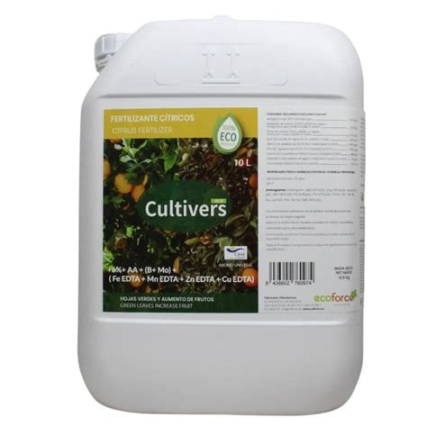 CULTIVERS Engrais Biologique Pour Agrumes 10 L Engrais Liquide