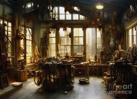 The Workshop Painting By Philip Openshaw Fine Art America