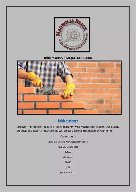 Ppt Brick Masonry Powerpoint Presentation Free