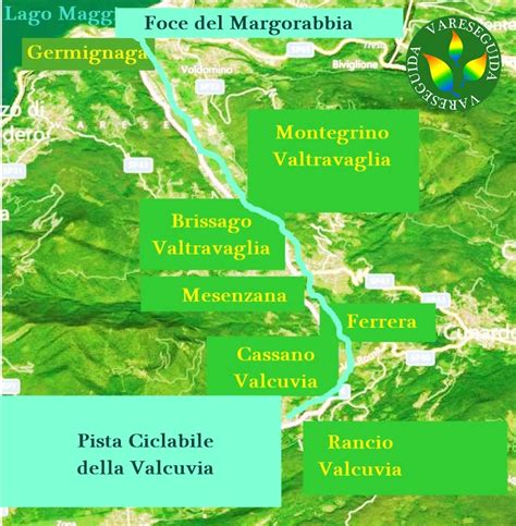 Pista Ciclabile Luino Cuveglio Mappa Schematica Vareseguida