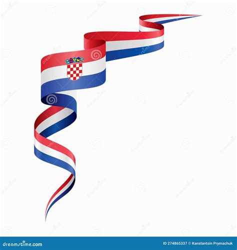 Croatian Flag Wavy Abstract Background. Vector Illustration. Stock ...