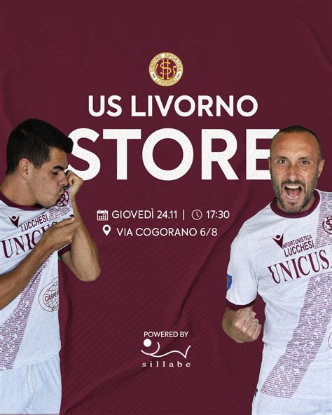 Us Livorno 1915 Apre Lo Store Ufficiale In Via Cogorano Quilivornoit