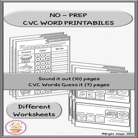 Write Cvc Words Worksheets Kindergarten Morning Work And Centers Made