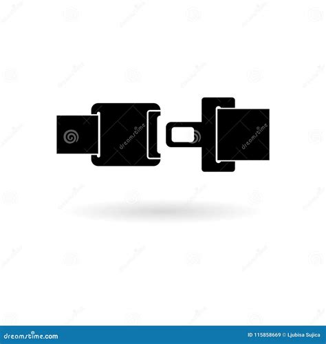 Seat Belt Or Safety Belt Icon Stock Vector Illustration Of Auto Care